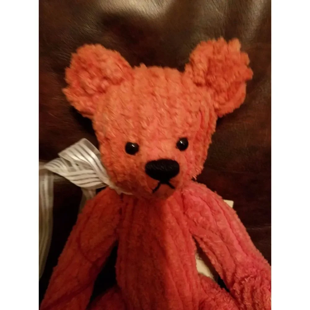 ~AD Bears Bear Red Chenille 12" -The Original Hand MadeTeddy Bear Filled Jointed - Picture 3 of 6